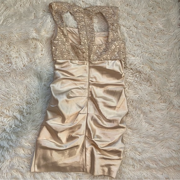 Cream and Gold Dress - Picture 2 of 2